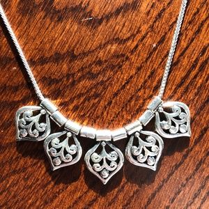 Spade-shaped silver-color necklace from Talbots